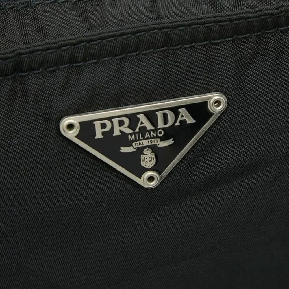 Prada Triangle Logo Plate One-Shoulder Bag
